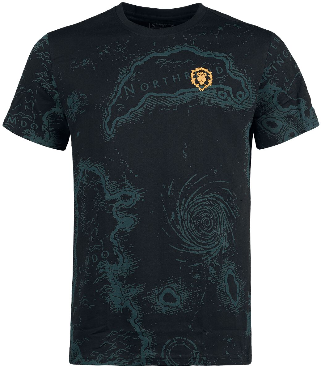 8718526399585 - Azeroth Map T-Shirt schwarz in S