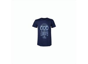 8718526521597 - Uncharted 4 Herren T-Shirt For God and Liberty S Blau