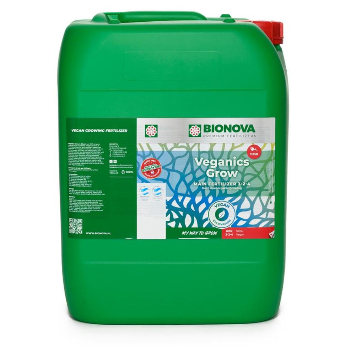 8718531672086 - Bio Nova Veganics Grow 20 Liter