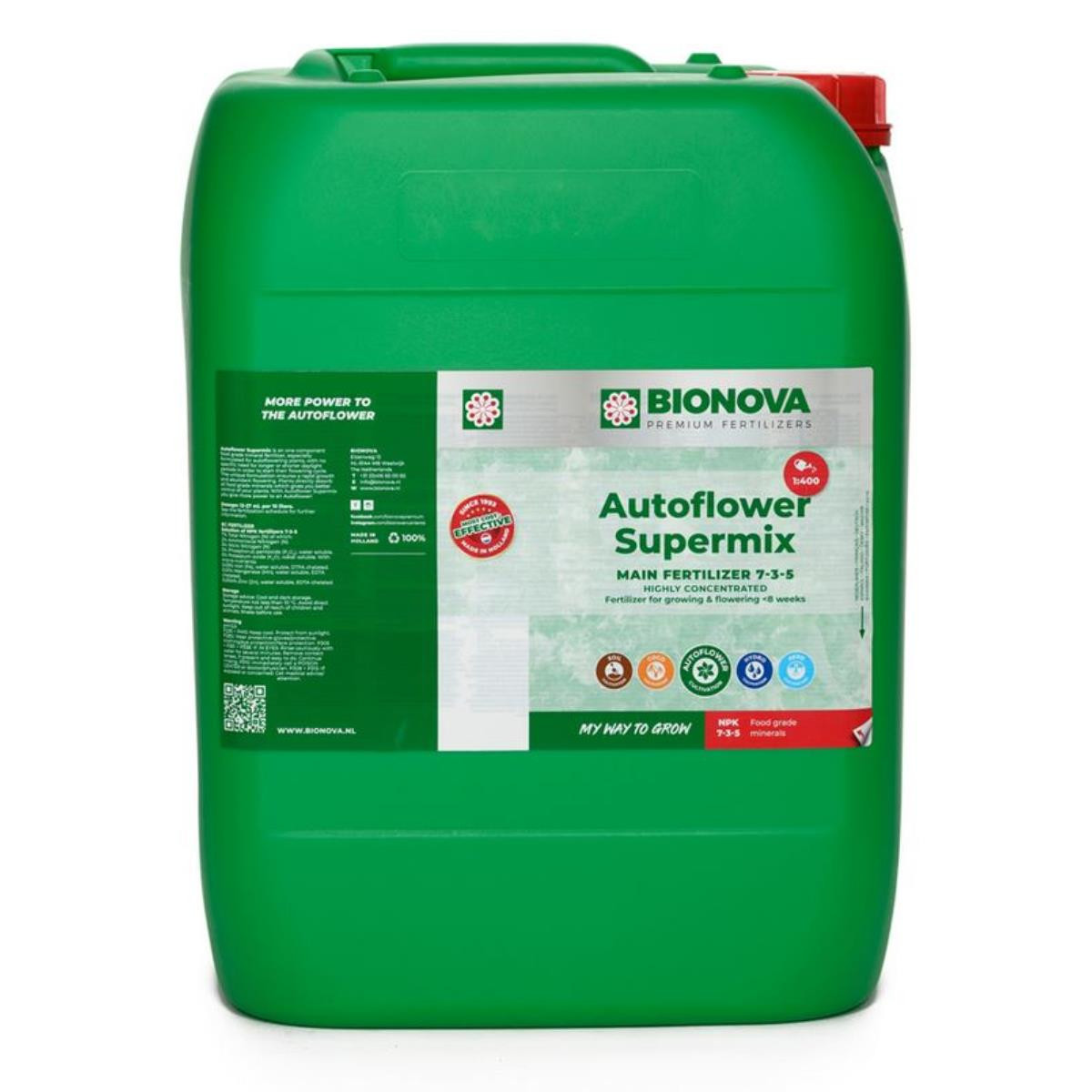 8718531672277 - Bio Nova AutoFlower Supermix 20 Liter