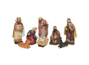 8718532363884 - Iperbriko - Weihnachtskrippen-Set aus Polyresin mit 8 Figuren 4x6x12 cm