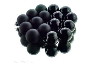 8718532874557 - - Christbaum-Mini-Kugeln Black schwarz ø 35 cm aus Glas - 16er Set