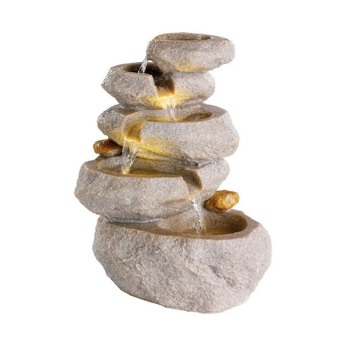 8718533594966 - Fountain Inside Rock Stone (18 x 23 x 35 cm)