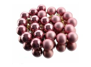 8718533672466 - kaemingk - Weihnachts-Micro-Kugeln Velvet Pink samtpink ø 25 cm aus Glas - 24er Set