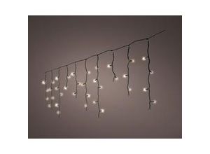 8718533972382 - Led Lichtervorhang Icicle Lights mit 119 Lichter 500 cm  schwarz Weihnachtslichterketten - Kaemingk