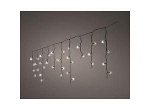 8718533972429 - Led Lichtervorhang Icicle Lights mit 490 Lichter 2000 cm schwarz Lichterketten zur jahreszeitlichen Dekoration - Kaemingk