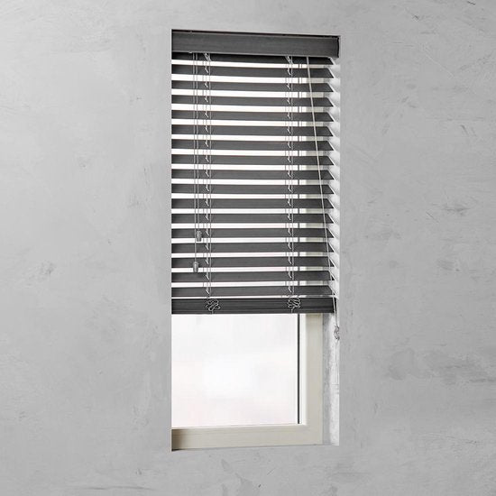 8718575020454 - Dutchblinds PVC Jalousien 50mm - Anthrazit - 90 x 175 cm - Fensterdekoration nach Maß