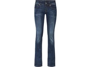 8718598343011 - G-STAR RAW Jeans Midge Saddle Mid Straight Used-Look Stretch für Damen blau W32 L32