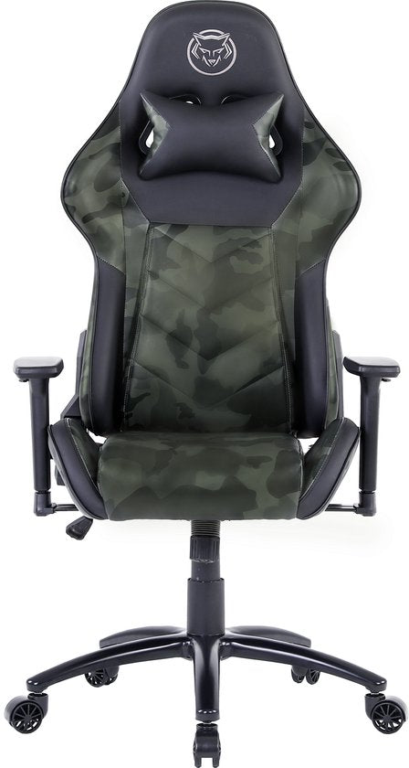 8718657553443 - Gaming - Stuhl - Extra Komfort - Alpha - Spiel Stuhl - Raceseat - Gaming Stuhl - Waldgrün - Camouflage