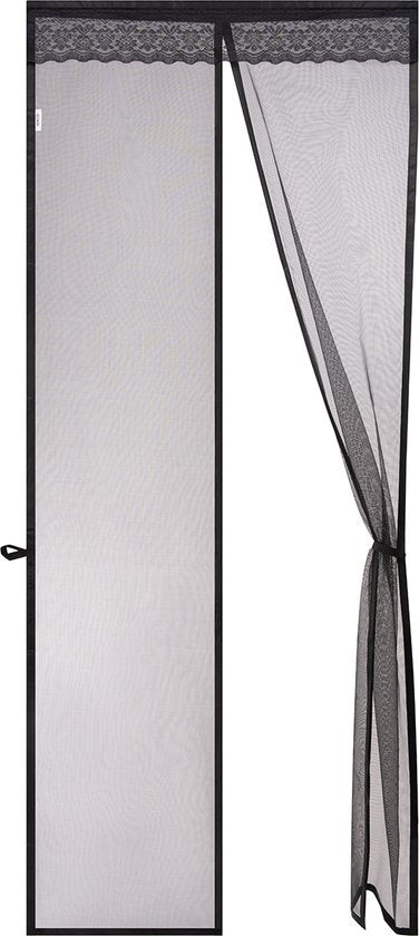 8718657956961 - ODADDYÂ¬Ã† Türvorhang - Fliegenvorhang - Magnetisch - Deluxe FIBER 100 x 230 cm - Schwarz Horn Curtains - Türvorhänge