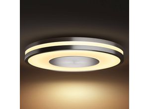 8718696175194 - Philipshue - Philips Hue led Deckenleuchte White Ambiance Being rund silber 348 cm inkl Dimmschalter Deckenleuchte