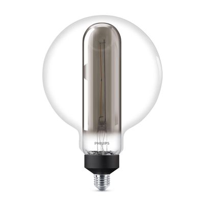 8718699666606 - Led Giant Globe Smoky Vintage Industrial Design ersetzt 25W E27 weiß 3000Kelvin 270 Lumen Dekolampe nicht dimmbar [Energieklasse a] - Philips