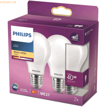 8718699777654 - Lighting 77765400 led eek f (a - g) E27 43 w = 40 w Warmweiß (ø x l) 6 cm x 106 cm 1 St - Philips