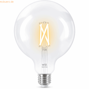 8718699786717 - Smarte led Filament Lampe E27 Globe - G125 7W 806lm 2700-6500K dimmbar Einerpack - transparent - WIZ