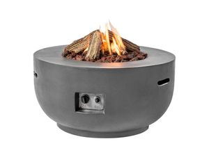 8718734664918 - Happy Cocooning - Mania Feuertisch Bowl 195 kW rund 91x91x46 cm Beton-Optik grau