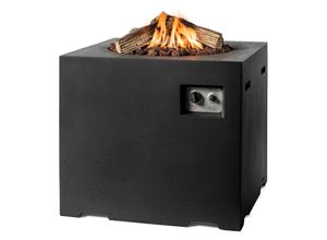 8718734664963 - Happy Cocooning - Mania Feuertisch Lounge&Dining 195 kW quadratisch 76x76x67 cm Beton-Optik schwarz