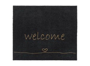 8718754874687 - Md-entree - md Entree Walk&Wash Eingangsmatte - Teppichmatte - Küchenteppich 67x80 cm welcome heart anthra