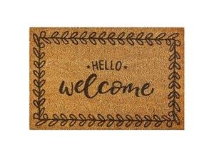 8718754878487 - Fußmatte Hello-Welcome in Naturfarben ca 40x60cm