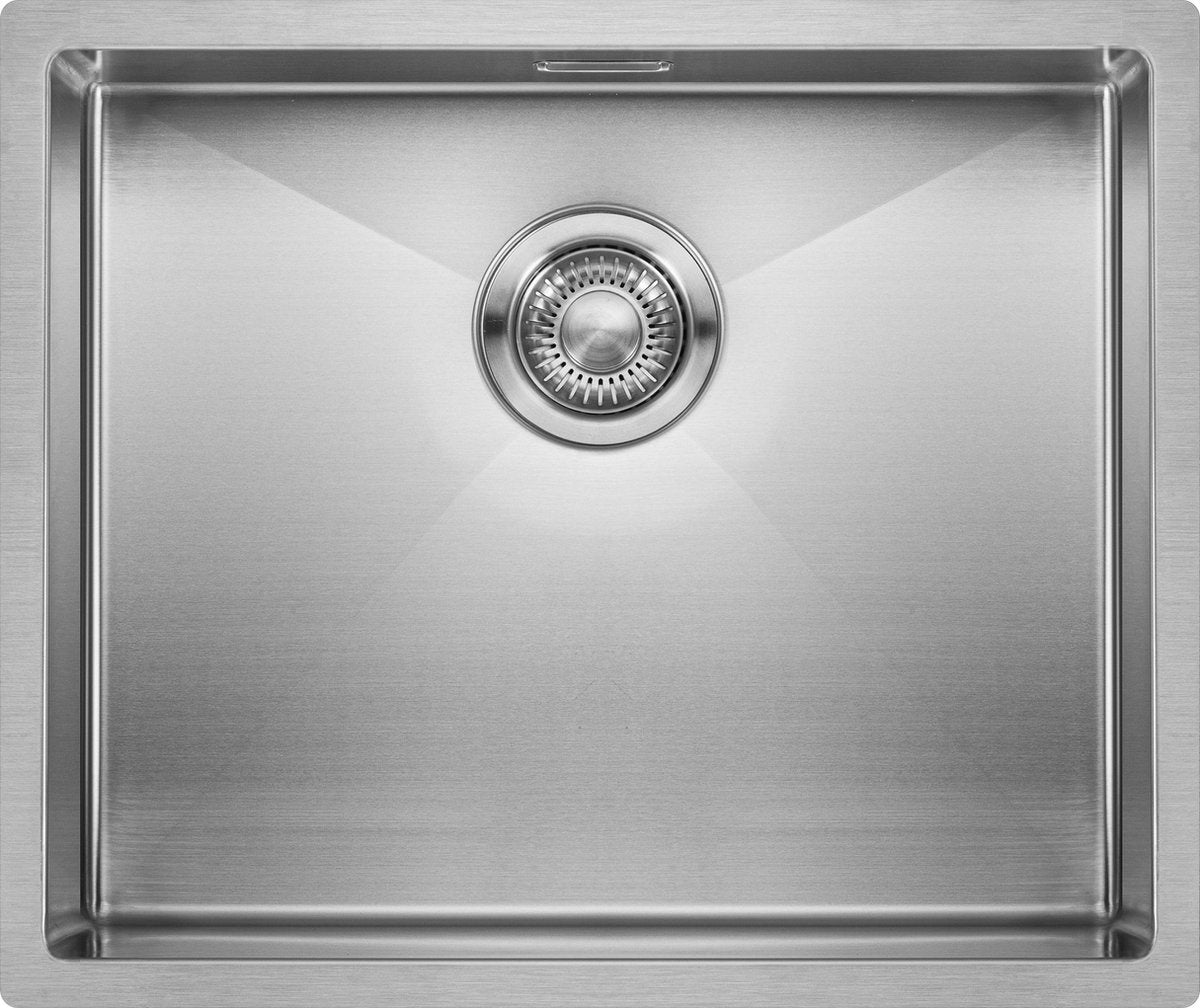 8718781271213 - Mizzo Linea Große Spüle 50X40CM - Küchenspüle - Unterbau   Flush-mount   Versenkt - Edelstahlspüle