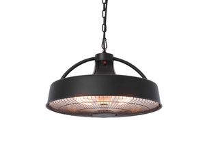 8718801857229 - Sunred ® Heat Systems - sunred® Heizstrahler Retro schwarz 1500W Halogenstrahler zur Deckenmontage hängend hanging