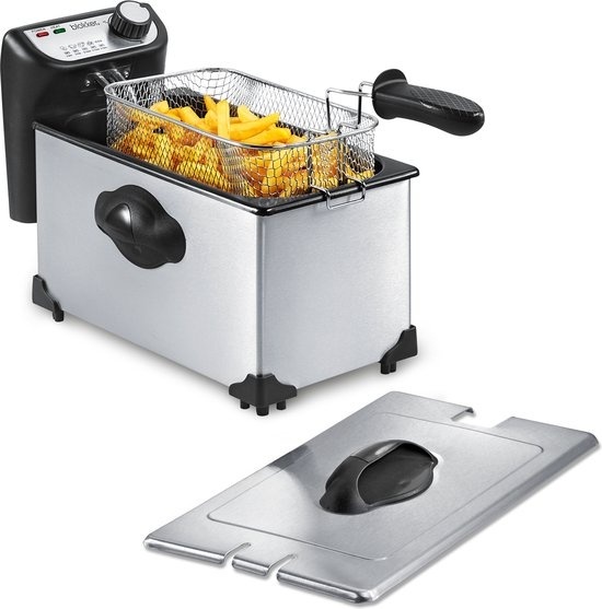 8718827148530 - Blokker Friteuse - Friteuse - 2200W - Edelstahl - 3L - 2200W - Silber