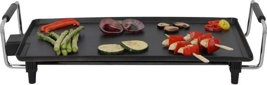 8718827334834 - Blokker Griddle - 2200W - 1m Kabel - 47x27cm - Inkl Fettauffangschale - Schwarz