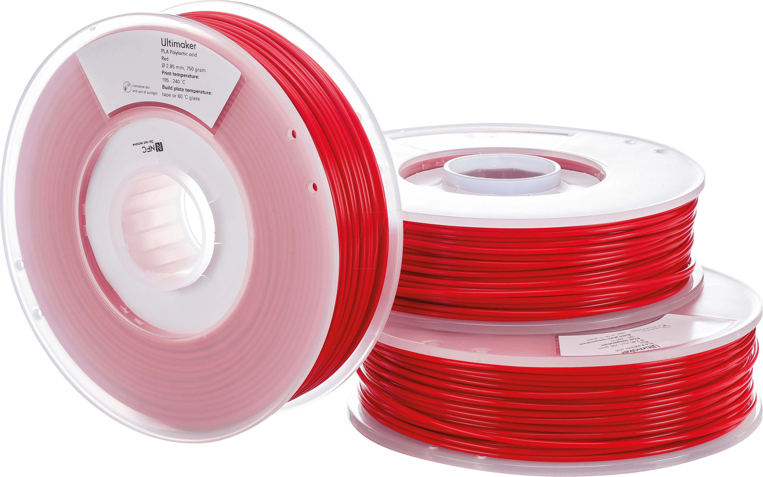 8718836374623 - UltiMaker PLA - M0751 Red 750 - 211399 Filament PLA 285 mm 750 g Rot 1 St