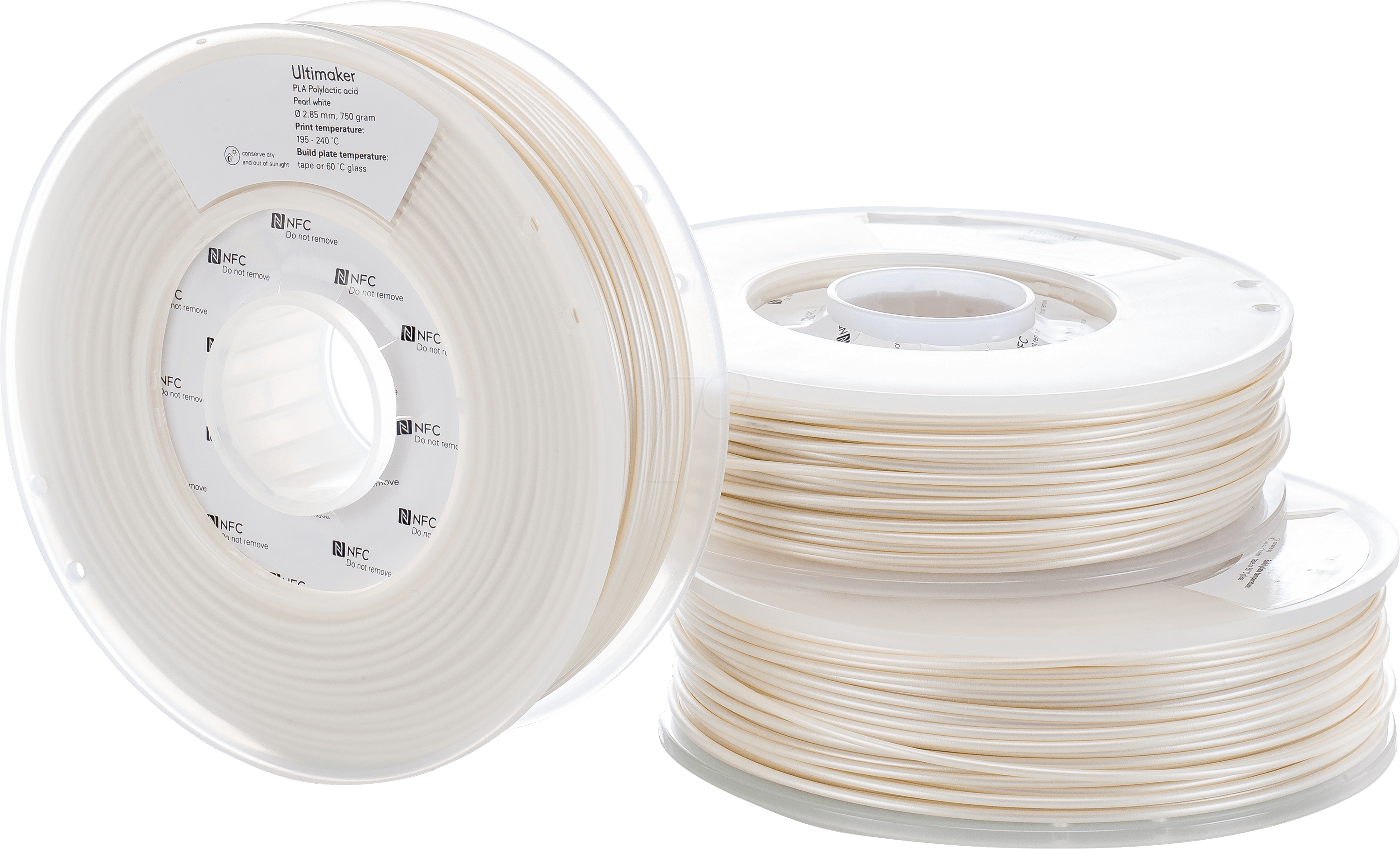 8718836374647 - UltiMaker PLA - M0751 Pearl White 750 - 211399 Filament PLA 285 mm 750 g Pearl White 1 St 8718836374647 - UltiMaker PLA - M0751 Pearl White 750 - 211399 Filament PLA 285 mm 750 g Pearl White 1 St