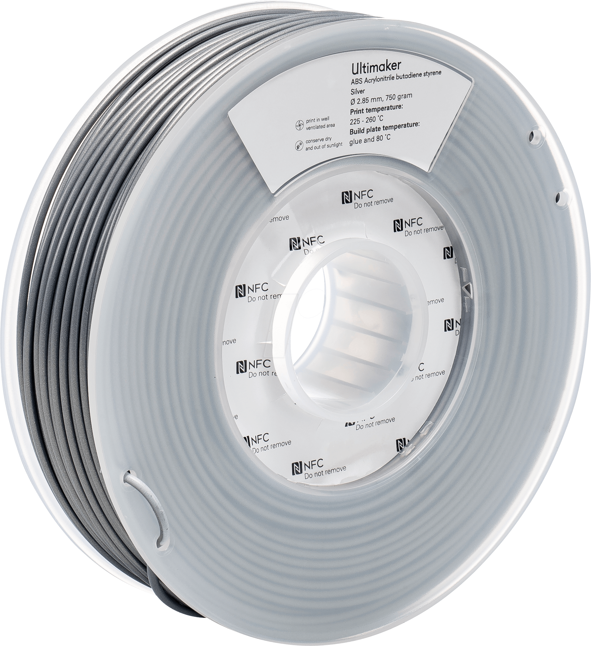 8718836374722 - ABS - M2560 Silver 750 - 206127 Filament ABS 285 mm 750 g Silber 1 St