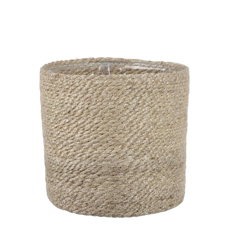 8718861384413 - Atlantic Pflanzenkorb - Kunststoff - natürliche Jute - Beige - 20x20x20 cm