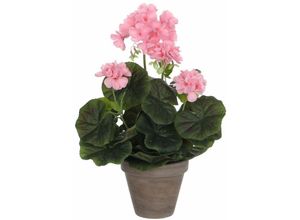 8718861490046 - - Mica Geranium im Topf rosa 34 x 20 cm Kunstpflanzen