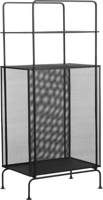 8718861708912 - Luna Wandschrank - L35 x B23 x H74 cm - Metall - Schwarz