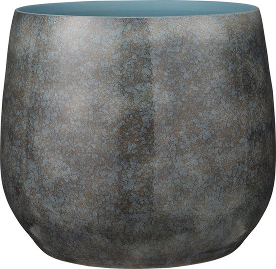 8718861777680 - Oliver Blumentopf - H31 x Ø33 cm - Terrakotta - Blau