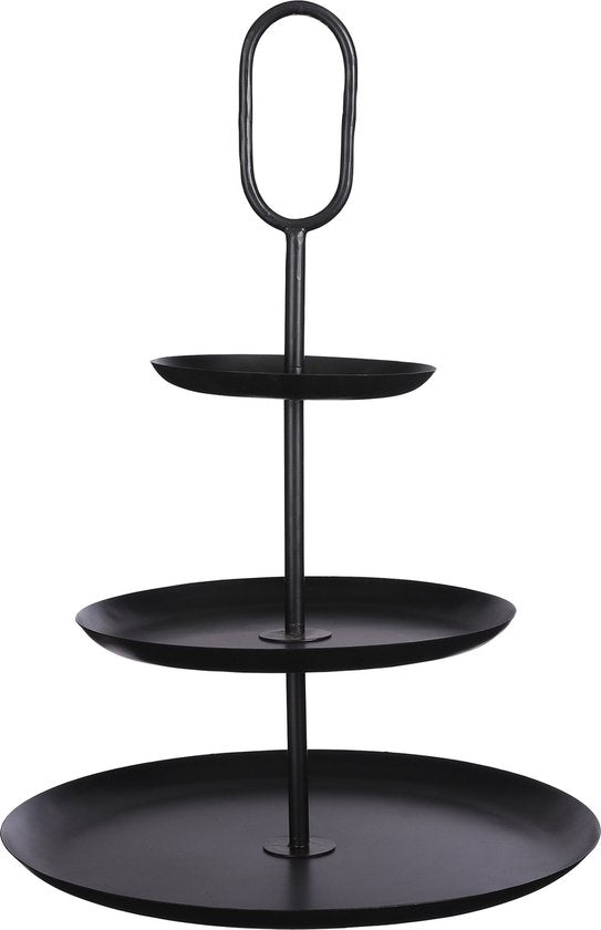 8718861875355 - Rama Etagere 3 Schichten - H55 x Ø38 cm - Metall - Schwarz