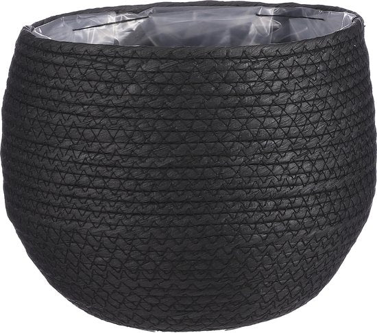8718861912647 - Jorck Pflanzenkorb - H19 x Ø22 cm - Papier - Schwarz