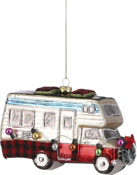 8718861983081 - Weihnachtsschmuck Camper - L65 x B15 x H9 cm - Silber