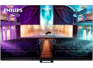 8718863038475 - G (A bis G) PHILIPS OLED-Fernseher 55OLED908 12 Fernseher schwarz LED Fernseher