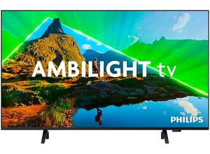 8718863041437 - G (A bis G) PHILIPS LED-Fernseher Fernseher WLAN Dolby Atmos Sound Ambilight (3-seitig) schwarz (mattschwarz) LED Fernseher