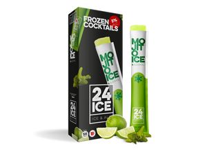 8718868983008 - 24ICE Mojito Cocktail Wassereis 50 % vol 5 x 65 ml - Inhalt 3 Flaschen