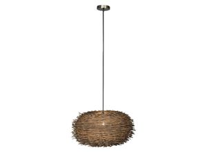 8718881028984 - Qazqa - Rural Hängelampe braun Rattan - Hatch 45 - Braun