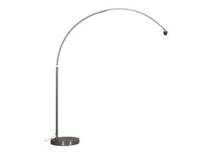 8718881033643 - Qazqa - Moderne Bogenlampe Stahl ohne Schirm verstellbar - Stahl