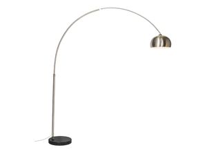 8718881037047 - Qazqa - Bogenlampe Stahl Metallschirm 33 cm verstellbar - xxl - Stahl