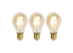 8718881074080 - Luedd - Set mit 3 E27 dimmbaren LED-Lampen Goldline 5W 380 lm 2200K