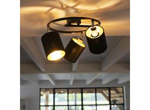 8718881096280 - Qazqa - Moderne Deckenleuchte schwarz - Lofty - Schwarz