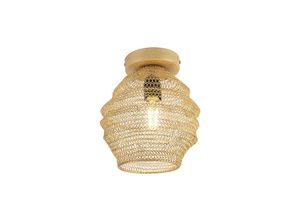 8718881098635 - Qazqa - Orientalische Deckenlampe Gold - Nidum Bene - Gold Messing