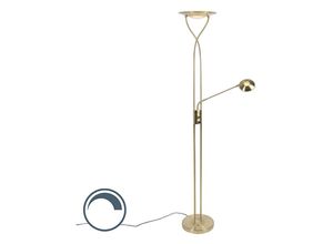 8718881106125 - Moderne Stehlampe Gold inkl led mit Lesearm - Mallorca - Gold Messing