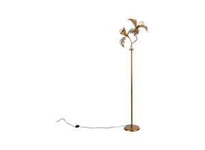 8718881111853 - Qazqa - Vintage Stehlampe Gold 2-Licht - Botanica - Gold Messing