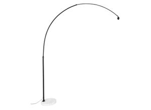 8718881117619 - Qazqa - Moderne Bogenlampe schwarz und weiß verstellbar ohne Schirm - xxl - Schwarz