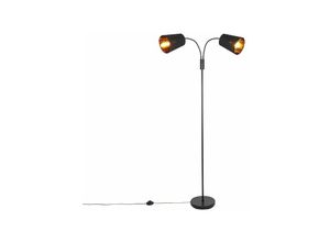 8718881119026 - Qazqa - Moderne Stehlampe schwarz 2-Licht - Carmen - Schwarz