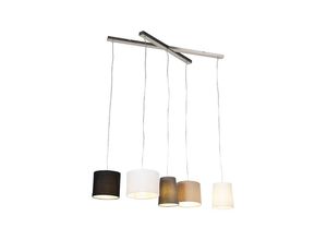 8718881119224 - Qazqa - Land Hängelampe Stahl 5-Licht - Hermina - Stahl